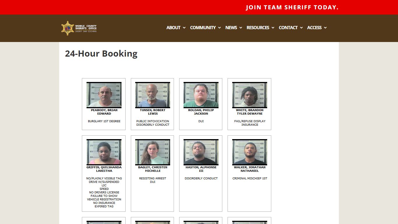 24-Hour Booking | Mobile County Sheriff's Office